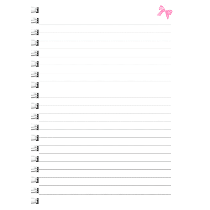 Pink Bows Girls Notebook (A5)