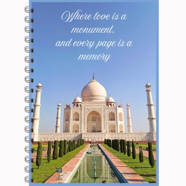 Taj Mahal Love Quote Diary – Romantic Journal Notebook for Couples, Poetry, Memories & Gifting (A5)| Valentine Gift Diary A5 Romantic Notebook Couples Journal | Taj Mahal Love Quote Gift for Boyfriend Girlfriend Husband Wife Pakistan | Valentine's Day 2026 Romantic Memory Book | Feb 14 Gift | Romantic Diary Valentine Gift A5 Taj Mahal Couples Journal | Love Quote Notebook Gift for Girlfriend Boyfriend Wife Husband Pakistan | Valentine's Day 2026 Memory Book | Valentine's Day Gift 2026 Romantic Diary A5 Taj Mahal Love Journal | Couples Notebook Gift Boyfriend Girlfriend Husband Wife Pakistan| Online Stationery Pakistan| Quote Diary| Free Delivery Pakistan | COD Available