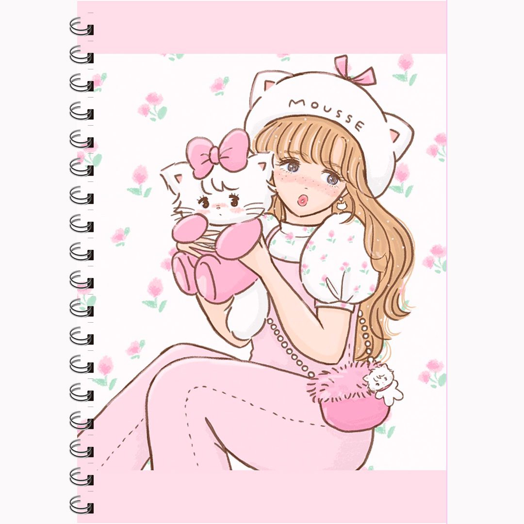 Mousse Cat Girl Notebook (A5)| Free Delivery Pakistan