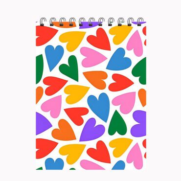 Rainbow Hearts Pocket Notebook A6  Colourful Rainbow Hearts Pocket Notepad A6 Pakistan