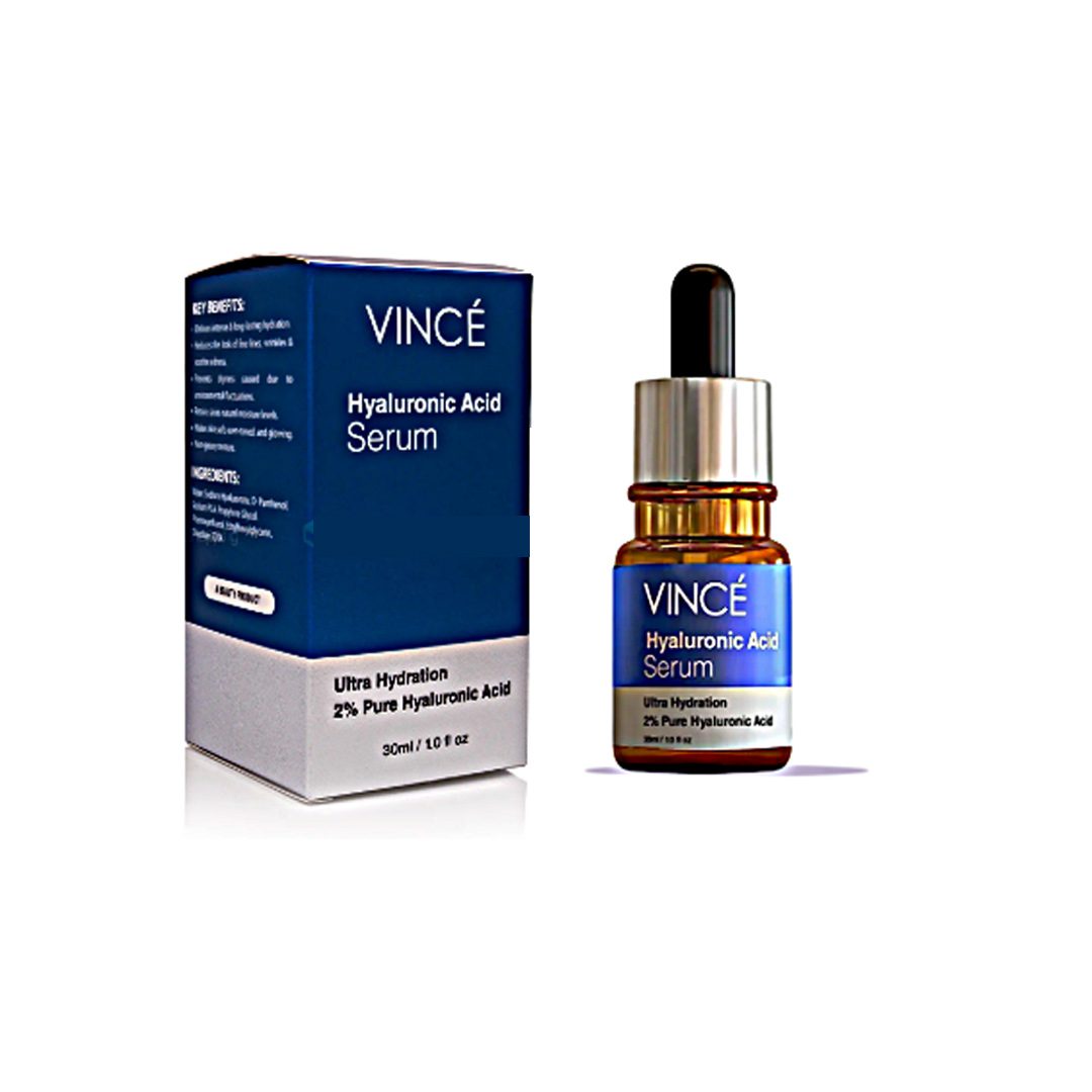 Vincé Hyaluronic Acid Serum 30ml | 2% Pure Hyaluronic Acid + Vitamin B5 | Ultra Hydration Face Serum for Dry Dull Dehydrated Skin | Reduces Fine Lines Wrinkles | Paraben Free Vegan Dermatologically Tested | Best Price in Pakistan | FREE DELIVERY PAKISTAN | COD Available